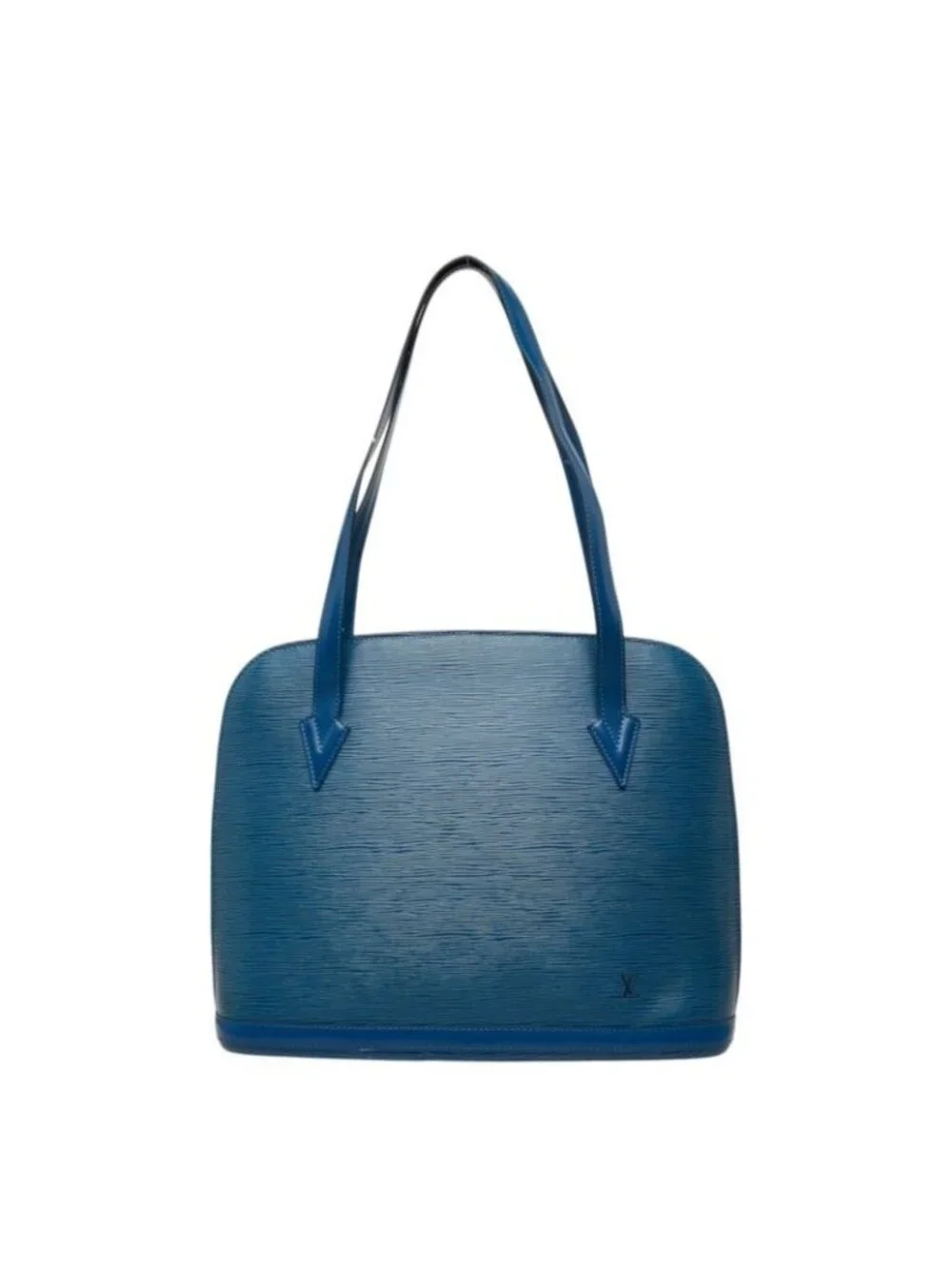 Louis Vuitton Epi Lussac Tote Shoulder Bag Toledo Blue Leather